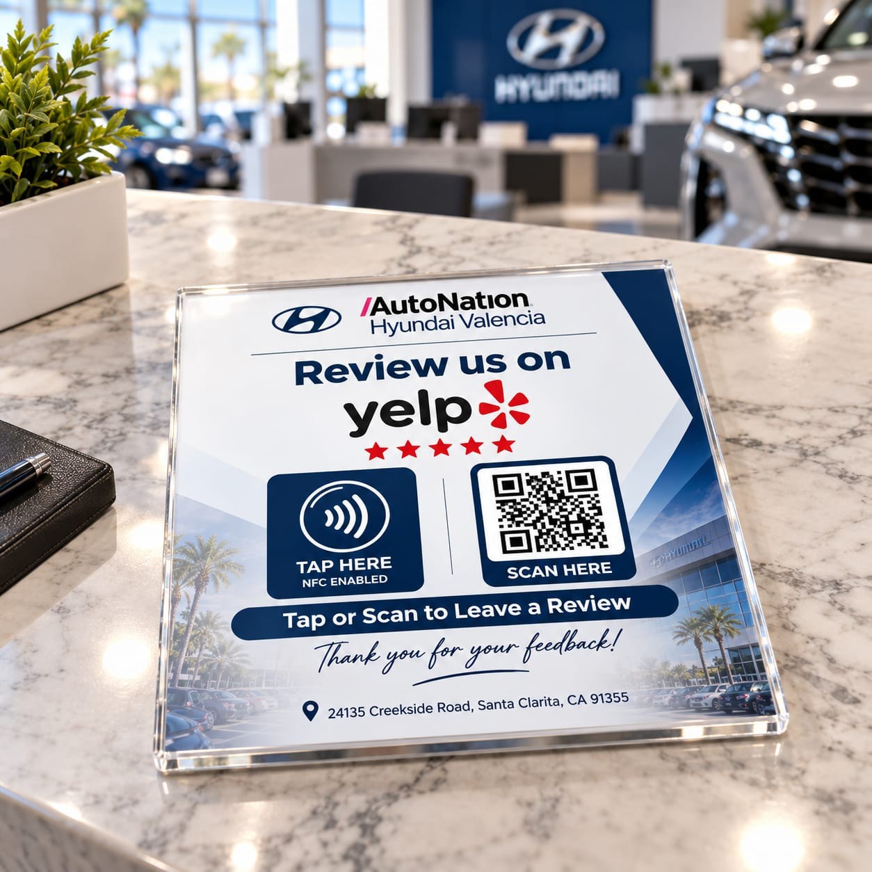 AutoNation Hyundai Valencia review sign